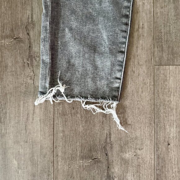 Express Super High Rise Skinny Jeans | Size 16 Short | Distressed Gray - Picture 3 of 8